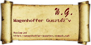 Wagenhoffer Gusztáv névjegykártya
