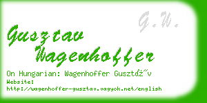 gusztav wagenhoffer business card